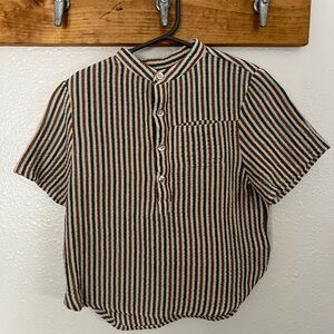 Rylee + Cru Striped Button-Up Shirt